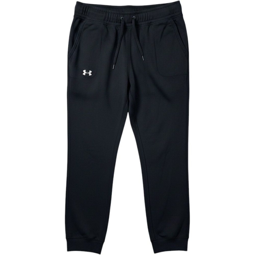 Under Armour Womens Black Fleece Joggers Size M Athleisure Minimalist Casual Gym